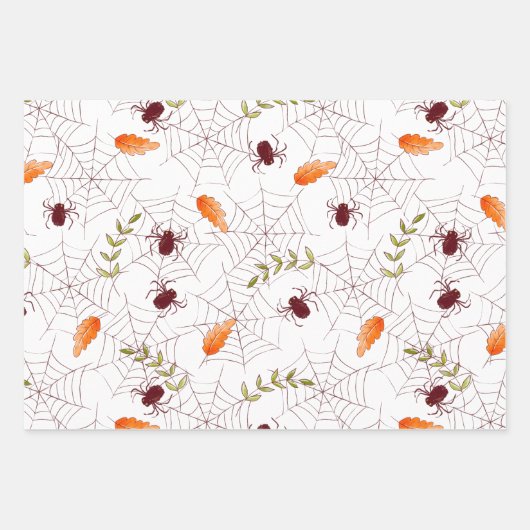 Spiderweb Halloween Geschenkpapier Set (Vorderseite 2)