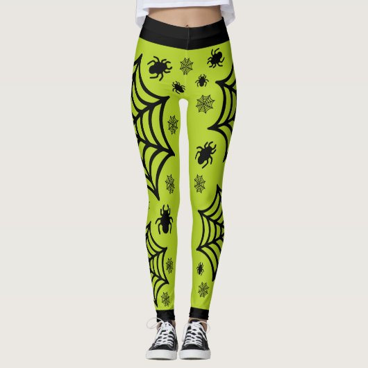 Spiderweb Halloween Leggings (Vorderseite)
