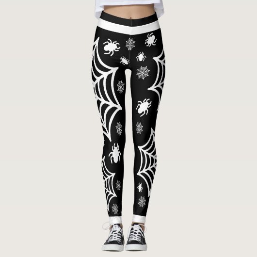 Spiderweb Halloween Leggings (Vorderseite)