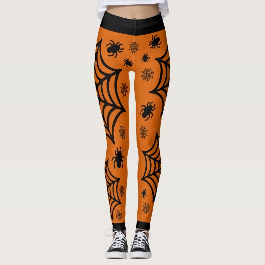 Spiderweb Halloween Leggings (Vorderseite)