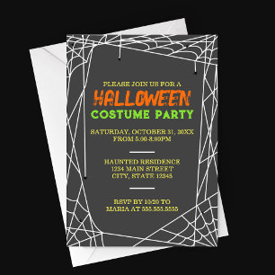 Spiderweb-Halloween-Party Einladung