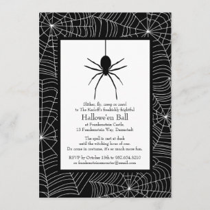 Spiderweb Halloween-Party Einladung