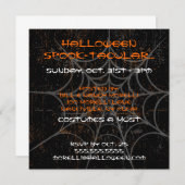 Spiderweb Halloween-Party Einladung (Vorne/Hinten)