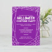 Spiderweb Halloween-Party Einladung (Stehend Vorderseite)
