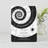 Spiderweb Halloween-Party Einladungen (Stehend Vorderseite)