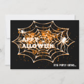 Spiderweb Halloween-Party Einladungen (Vorderseite)
