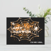 Spiderweb Halloween-Party Einladungen (Stehend Vorderseite)