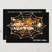 Spiderweb Halloween-Party Einladungen (Vorne/Hinten)