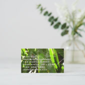 Spiderweb in Tropical Leaves Nature Visitenkarte (Stehend Vorderseite)