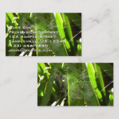 Spiderweb in Tropical Leaves Nature Visitenkarte (Vorne/Hinten)