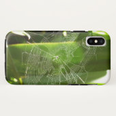 Spiderweb in tropischen Blätter Natur Case-Mate iPhone Hülle (Rückseite (Horizontal))