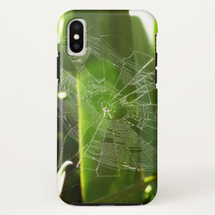 Spiderweb in tropischen Blätter Natur Case-Mate iPhone Hülle