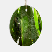 Spiderweb in tropischen Blätter Natur Keramik Ornament (Rechts)