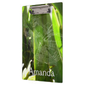 Spiderweb in tropischen Blätter Natur Klemmbrett (Links)