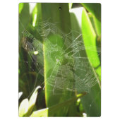 Spiderweb in tropischen Blätter Natur Klemmbrett (Rückseite)