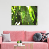 Spiderweb in tropischen Blätter Natur Leinwanddruck (Insitu (Wohnzimmer))