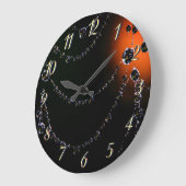 Spiderweb Jewels Große Wanduhr (Winkel)