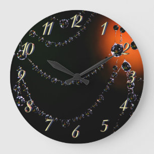 Spiderweb Jewels Große Wanduhr