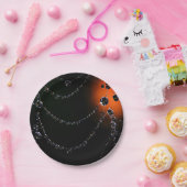 Spiderweb Juwelen ernten Mond schwarz Orange Pappteller (Party)