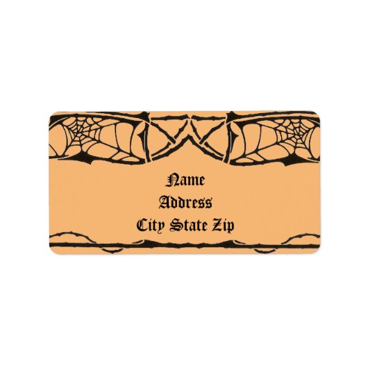 Spiderweb Label Adressaufkleber (Vorne)