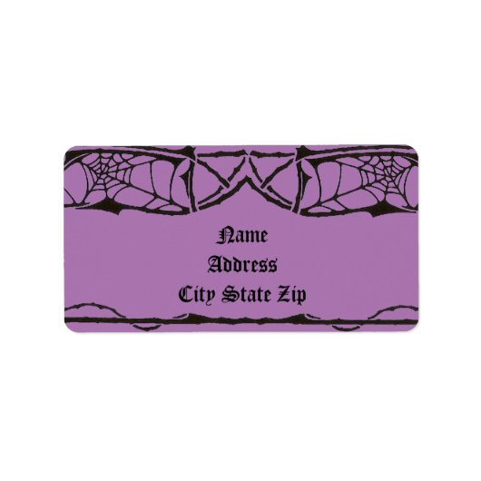 Spiderweb Label Adressaufkleber (Vorne)