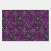 Spiderweb Lila Designs zum Verpacken von Papierblä Geschenkpapier Set (Vorderseite 3)