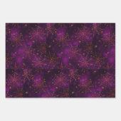 Spiderweb Lila Designs zum Verpacken von Papierblä Geschenkpapier Set (Vorderseite 2)