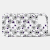 Spiderweb & Lila Spiders Halloween White Pattern Case-Mate iPhone Hülle (Rückseite (Horizontal))