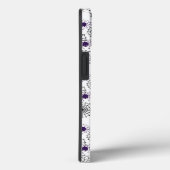Spiderweb & Lila Spiders Halloween White Pattern Case-Mate iPhone Hülle (Rückseite / Rechts)