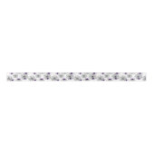 Spiderweb & Lila Spiders Halloween White Pattern Satinband (Vorderseite)