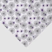 Spiderweb & Lila Spiders Halloween White Pattern Seidenpapier (Ausschnitt)