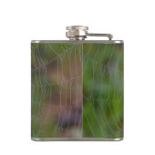 Spiderweb mit Droplets Flachmann (Rückseite)