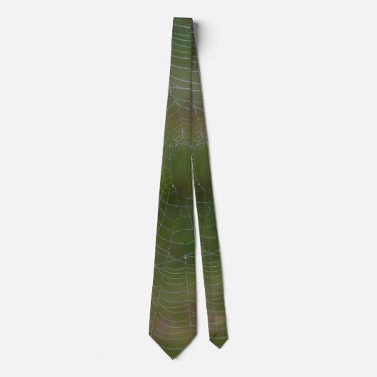 Spiderweb mit Droplets Neck Tie Krawatte (Vorderseite)