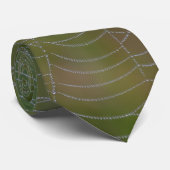 Spiderweb mit Droplets Neck Tie Krawatte (Gerollt)