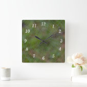 Spiderweb mit Klappenhalterung Quadratische Wanduhr (Zuhause)
