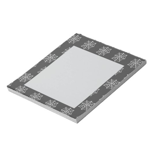 Spiderweb Notepad (dunkelgrau & weiß) Notizblock (Rotiert)