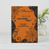 Spiderweb Ornament Orange Black Gothic halloween (Stehend Vorderseite)