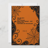 Spiderweb Ornament Orange Black Gothic halloween (Rückseite)