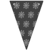 Spiderweb Party Banner (weiß & dunkelgrau) (Dritte Fahne)