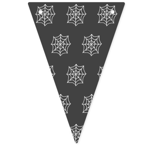 Spiderweb Party Banner (weiß & dunkelgrau) (Erste Fahne)