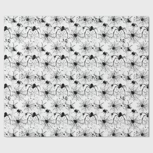 Spiderweb Pattern Halloween Geschenkpapier (Flach)