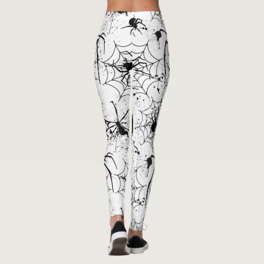 Spiderweb Pattern Halloween  Leggings (Rückseite)