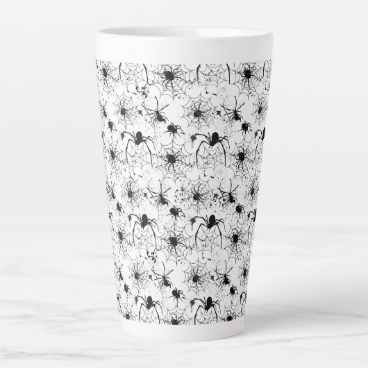 Spiderweb Pattern Halloween Milchtasse (Vorderseite)