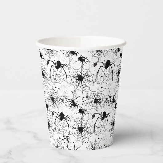 Spiderweb Pattern Halloween Pappbecher (Links)