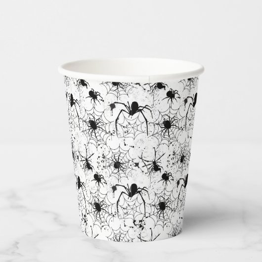 Spiderweb Pattern Halloween Pappbecher (Rechts)