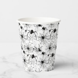 Spiderweb Pattern Halloween Pappbecher