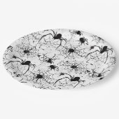 Spiderweb Pattern Halloween Pappteller (Schrägansicht)