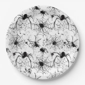 Spiderweb Pattern Halloween Pappteller (Vorderseite)