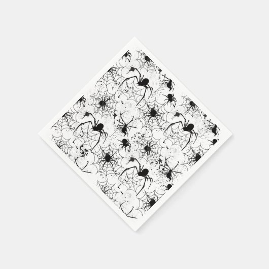 Spiderweb Pattern Halloween  Serviette (Ecke)