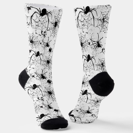 Spiderweb Pattern Halloween Socken (Gewinkelt)
